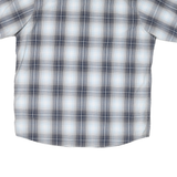 WRANGLER Mens Blue & White Check Shirt XL Cotton Blend Casual Short Sleeve