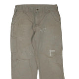 CARHARTT Mens Cotton Blend Beige Regular Fit Straight Leg Trousers W36 L30