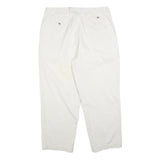 TOMMY HILFIGER Mens Cotton Blend White Regular Straight Trousers W38 L30