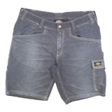 DICKIES Mens Shorts Blue Casual Cargo Cotton Blend L W34 Workwear