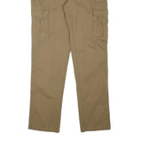 PEACOCKS Mens Slim Beige Cargo Trousers W32 L30 Cotton Blend Zip Pocket Casual