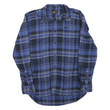 LEE Mens Blue & Black Check Shirt L Cotton Long Sleeve Button Front Casual