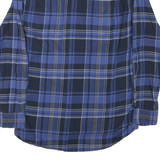 LEE Mens Blue & Black Check Shirt L Cotton Long Sleeve Button Front Casual