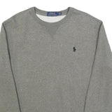 POLO RALPH LAUREN Mens Grey Crew Neck M Cotton Blend Sweatshirt Casual Pullover