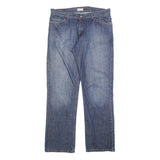 HIS Mens Blue Regular Fit Straight Leg Denim Jeans W36 L34 Button Closure