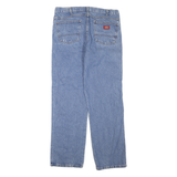 DICKIES Mens Regular Fit Blue Denim Jeans W36 L32 Classic Zip Closure Workwear