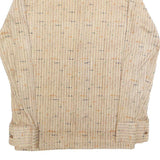 JON NORMAN Mens Beige Polyester Blend Patterned Shirt M Casual Lightweight