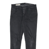 GAS Womens Jeans Black Slim Skinny Denim Medium W30 L27 Stylish Cotton Blend Zip