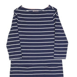 MOUNTAIN WAREHOUSE Womens Navy & White Striped Day Cotton Blend Dress UK 12