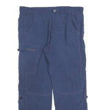 SCHOFFEL Mens Blue Polyester Blend Regular Straight Trousers W36 L32 Outdoor