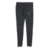 NIKE Womens Joggers Black Slim Tapered S W26 L28 Dri-Fit Logo Activewear