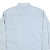 ALL SPORT Mens Light Blue Denim Shirt M Casual Cotton Blend Button Down