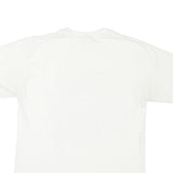 HANES Mens White Cotton Blend Graphic T-Shirt M Short Sleeve Crew Neck Sand