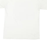 HANES Mens White Cotton Blend Graphic T-Shirt M Short Sleeve Crew Neck Sand