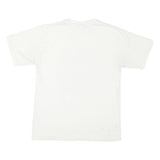 HANES Mens White Cotton Blend Graphic T-Shirt M Short Sleeve Crew Neck Sand