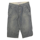 AUTHENTIC QUALITY Mens Shorts Blue Casual L W34 Cotton Blend Lightweight