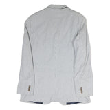 TOMMY HILFIGER Mens Blue White Pinstripe Blazer Jacket XL Cotton Button Classic