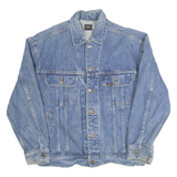 LEE Mens Blue Cotton Denim Jacket M Button Closure Classic Fit Casual Wear