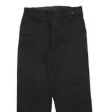 DICKIES Mens Cotton Blend Black Regular Straight Trousers W36 L30 Workwear Zip