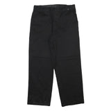 DICKIES Mens Cotton Blend Black Regular Straight Trousers W36 L30 Workwear Zip
