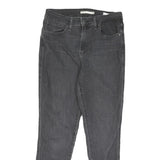 LEVI'S Womens Jeans Black Slim Skinny Denim W29 L27 Bow Detail Ankle Zip