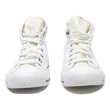 DIESEL Womens High Top Trainers White Canvas UK 5.5 Casual Lace-Up Footwear