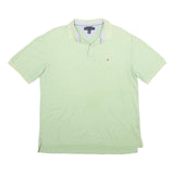 TOMMY HILFIGER Mens Light Green Short Sleeve Polo Shirt XL Classic Cotton