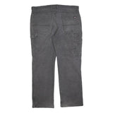 DICKIES Mens Relaxed Fit Black Denim Jeans W40 L32 Workwear Zip Pocket