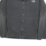 THE NORTH FACE Mens Black Outdoor Fleece Jacket XL Plain Zip Stand-Up Collar
