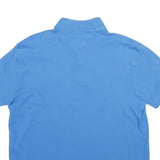 TOMMY HILFIGER Mens Blue Polo Shirt L Cotton Short Sleeve Classic Fit