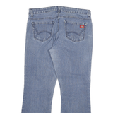 DICKIES Womens Regular Fit Flared Denim Light Wash Cotton Blend Jeans W32 L27