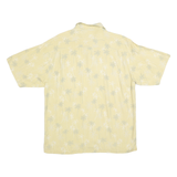 JOSEPH & FEISS Mens Beige Silk Hawaiian Style L Summer Vacation Shirt