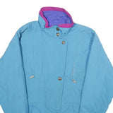 NORDICA Womens Blue & Purple Nylon Jacket UK 10 Zip Windbreaker Outdoor