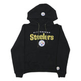 NFL Mens Black Pittsburgh Steelers Hoodie S Cotton Blend Casual Pullover
