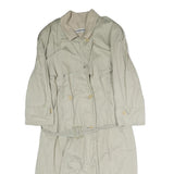 STRENESSE Womens Beige Cotton Trench Jacket M Button Closure Classic Style