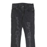 LEVI'S 512 TAPERED Mens Jeans Black Slim Tapered Denim W29 L28 Distressed