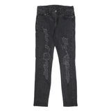 LEVI'S 512 TAPERED Mens Jeans Black Slim Tapered Denim W29 L28 Distressed