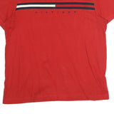 TOMMY HILFIGER Mens Red & Navy Blue Graphic T-Shirt M Short Sleeve Crew Neck