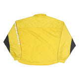 REEBOK Womens Yellow & Black Track Jacket M Polyester Blend Zip Sportswear