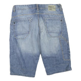 ANGELO LITRICO Mens Shorts Blue Denim Casual L W36 Relaxed Fit Cotton Blend