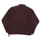 HALF BAY MOON Womens Maroon Pullover Plain Crew Neck Basic Knit XL Fleece Jumper