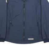 JACK WOLFSKIN Womens Navy Blue Jacket UK 12 Polyester Blend Zip Plain