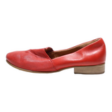 TAMARIS Loafer Shoes Red Leather Womens UK 5