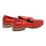 TAMARIS Loafer Shoes Red Leather Womens UK 5