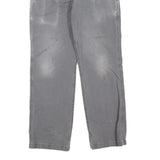 CARHARTT Mens Jeans Grey Regular Straight Denim W30 L30 Workwear Cotton Blend