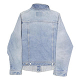 Womens Blue Denim Jacket M Cotton Button Front Classic Outerwear Casual