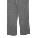DICKIES Mens Cotton Blend Grey Regular Straight Trousers W36 L30 Workwear Zip