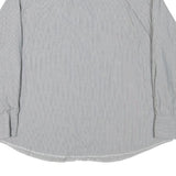 WRANGLER Mens Grey & White Cotton Blend Western Shirt XL Button Long Sleeve