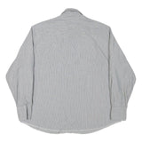 WRANGLER Mens Grey & White Cotton Blend Western Shirt XL Button Long Sleeve