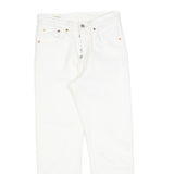 LEVI'S 501 Womens Jeans White Regular Straight Denim Raw W26 L26 Button Fly